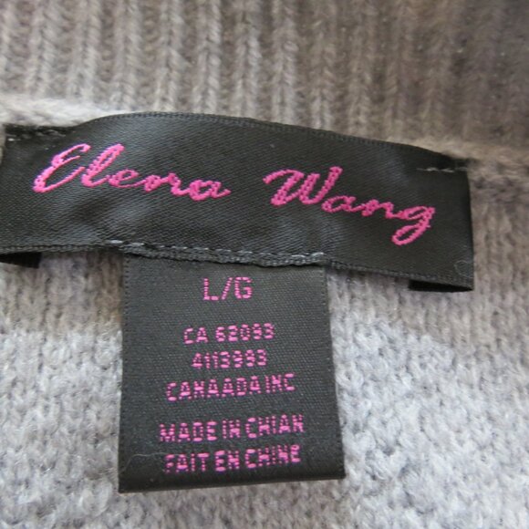 Elena Wang Light Grey Cardigan Sweater Buttons Size Large - Picture 9 of 11